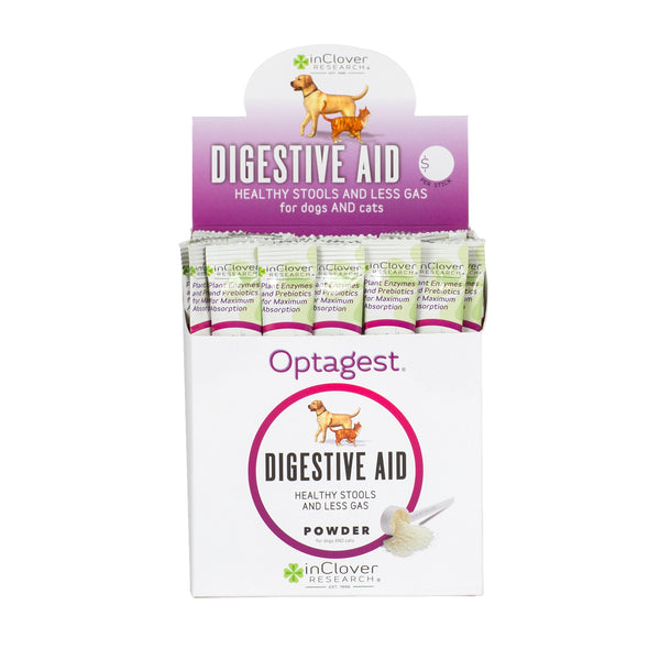 Optagest | Plant Based Prebiotics & Digestive Enzymes for Dogs & Cats, Travel Sticks